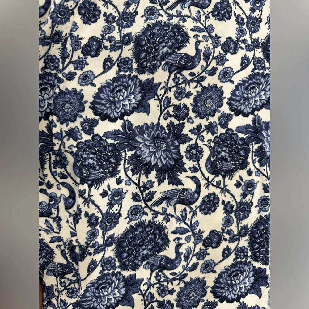 NWOT & Other Stories Blue and White Midi Skirt with Slit - Floral Pattern - 6 - Picture 2 of 5